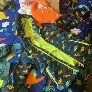 Boys dinosaur rain coat
